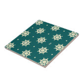 ヴィンテージの船の車輪パターン タイル (側面)