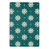 ヴィンテージの船の車輪パターン ミニクリップボード (裏面)