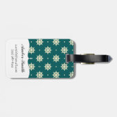 ヴィンテージの船の車輪パターン ラゲッジタグ (裏面横)