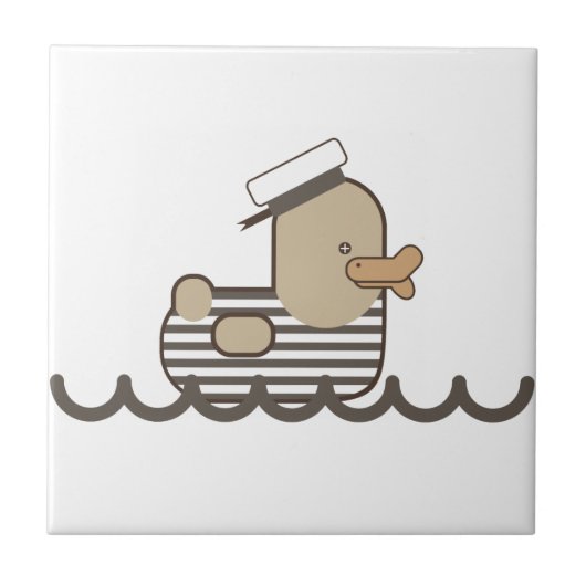 ヴィンテージの船員のアヒル タイル (正面)