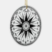 ヴィンテージの船員のコンパスのオーナメント セラミックオーナメント (右)