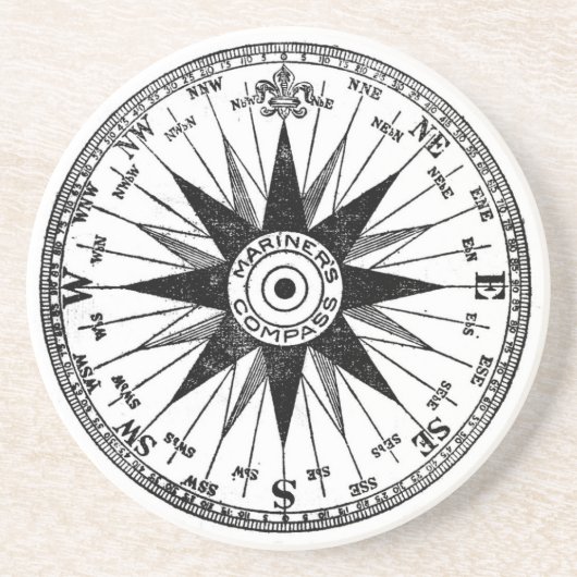 ヴィンテージの船員のコンパスのコースター コースター (正面)