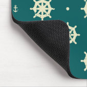 ヴィンテージの船舶用車輪のパターン マウスパッド (コーナー)