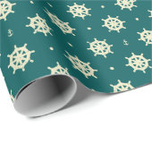 ヴィンテージの船舶用車輪のパターン ラッピングペーパー (ロールコーナー)