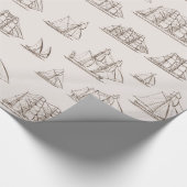 ヴィンテージの船 ラッピングペーパー (角)