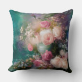ヴィンテージの色のバラ色彩の鮮やか（すべての色） クッション (正面)