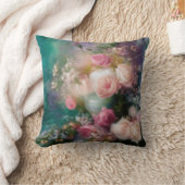 ヴィンテージの色のバラ色彩の鮮やか（すべての色） クッション (ブランケット)