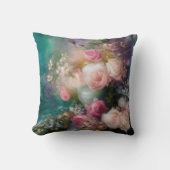 ヴィンテージの色のバラ色彩の鮮やか（すべての色） クッション (正面)