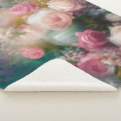 ヴィンテージの色のバラ色彩の鮮やか(すべての色) シェルパブランケット (3/4)