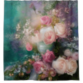 ヴィンテージの色のバラ色彩の鮮やか（すべての色） シャワーカーテン (正面)