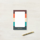 ヴィンテージの色のブロック ポストイット (デスク上)