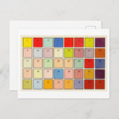 ヴィンテージの色彩用のカラーチャート ポストカード (正面/裏面)