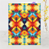 ヴィンテージの色：ジオメトスタイリッシュリ型枠 カード (黄色い花)