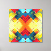 ヴィンテージの色:ジオメトスタイリッシュリ型枠 キャンバスプリント (正面)