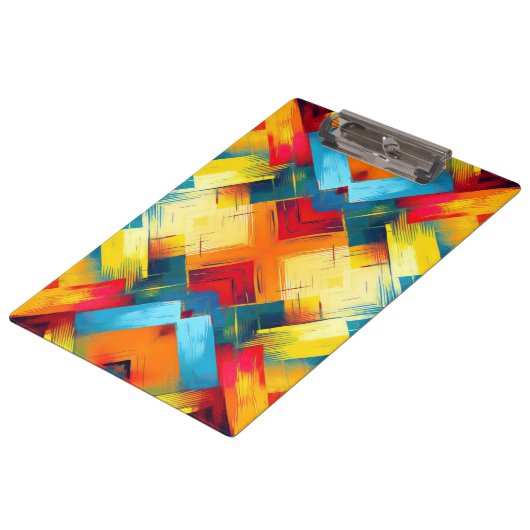 ヴィンテージの色：ジオメトスタイリッシュリ型枠 クリップボード (アングル)