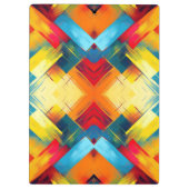 ヴィンテージの色：ジオメトスタイリッシュリ型枠 クリップボード (裏面)