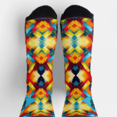 ヴィンテージの色:ジオメトスタイリッシュリ型枠 ソックス (上部)