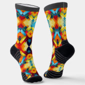 ヴィンテージの色:ジオメトスタイリッシュリ型枠 ソックス (傾斜あり)