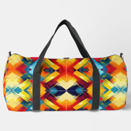 ヴィンテージの色：ジオメトスタイリッシュリ型枠 ダッフルバッグ