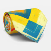 ヴィンテージの色：ジオメトスタイリッシュリ型枠 ネクタイ (ロール)