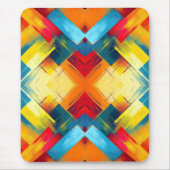 ヴィンテージの色:ジオメトスタイリッシュリ型枠 マウスパッド (正面)