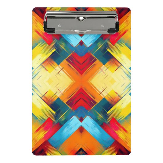 ヴィンテージの色：ジオメトスタイリッシュリ型枠 ミニクリップボード (正面)