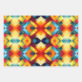 ヴィンテージの色:ジオメトスタイリッシュリ型枠 ラッピングペーパーシート (正面2)