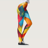 ヴィンテージの色：ジオメトスタイリッシュリ型枠 レギンス (右)