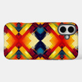 ヴィンテージの色：ジオメトスタイリッシュリ型枠 Case-Mate iPhoneケース (裏面 (横))