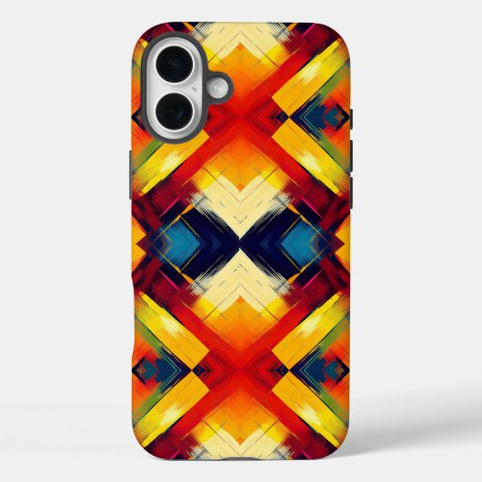 ヴィンテージの色：ジオメトスタイリッシュリ型枠 Case-Mate iPhoneケース (裏面)