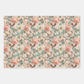 ヴィンテージの芍薬の花 ラッピングペーパーシート (正面2)