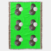 ヴィンテージの芝生のボールは緑に スローブランケット (正面縦)