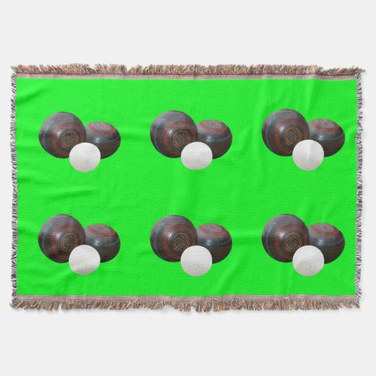 ヴィンテージの芝生のボールは緑に スローブランケット (正面)
