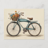 ヴィンテージの花かご任意の大事な行事ギフト ポストカード (正面)