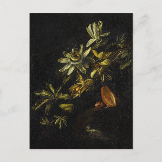 ヴィンテージの花が咲き乱れる静物詩 ポストカード (正面)
