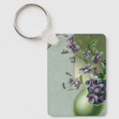 ヴィンテージの花が咲く復活祭の卵 キーホルダー (正面)