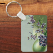 ヴィンテージの花が咲く復活祭の卵 キーホルダー (正面)