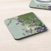 ヴィンテージの花が咲く復活祭の卵 コースター (左側)