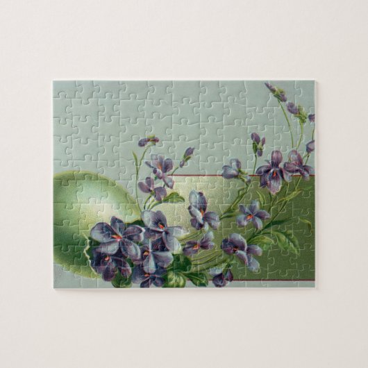 ヴィンテージの花が咲く復活祭の卵 ジグソーパズル (横)