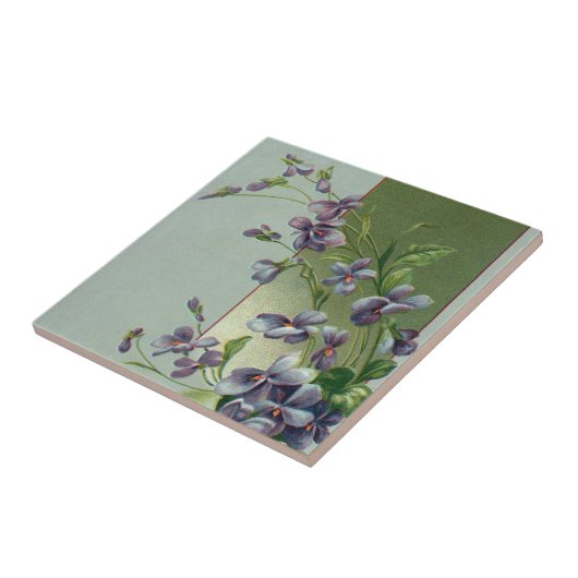 ヴィンテージの花が咲く復活祭の卵 タイル (側面)