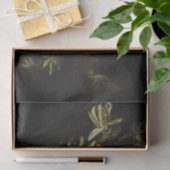 ヴィンテージの花が黒い静物詩 薄葉紙 (ギフト)