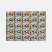 ヴィンテージの花つぼの花束のMonetの有名な芸術家 フリースブランケット (正面(横))