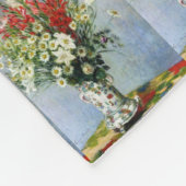 ヴィンテージの花つぼの花束のMonetの有名な芸術家 フリースブランケット (角)