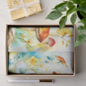 ヴィンテージの花とキノコの切り離し 薄葉紙 (ギフト)