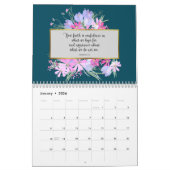 ヴィンテージの花と聖書の詩のウォールカレンダー カレンダー (1月 2026)