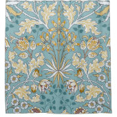 ヴィンテージの花と葉のシームレスなパターンli シャワーカーテン (正面)