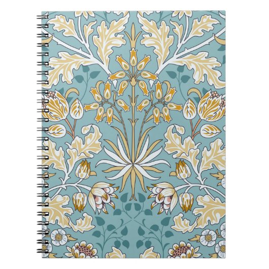ヴィンテージの花と葉のシームレスなパターンli ノートブック (正面)