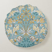 ヴィンテージの花と葉のシームレスなパターンli ラウンドクッション (裏面)