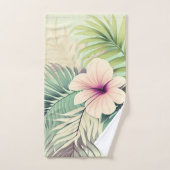 ヴィンテージの花と葉 バスタオルセット (ハンドタオル)