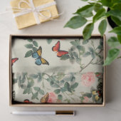 ヴィンテージの花と蝶の切り離しピューターVs2 薄葉紙 (ギフト)